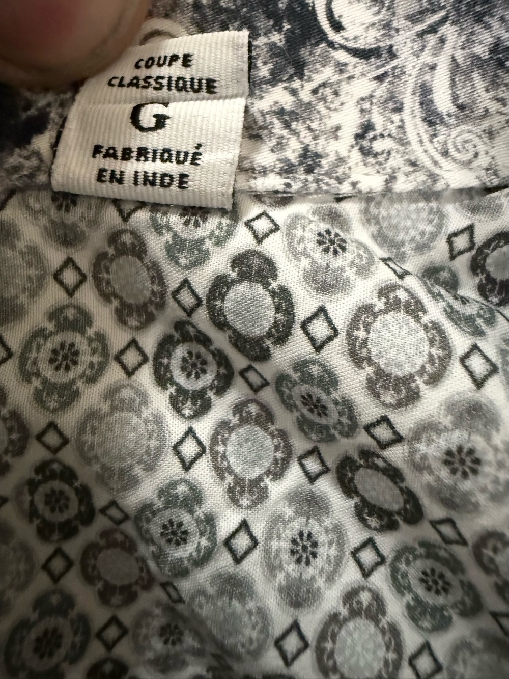 Robert Graham Mens Large Classic Fit White Basket Weave Long Sleeve Shirt L - Picture 5 of 14